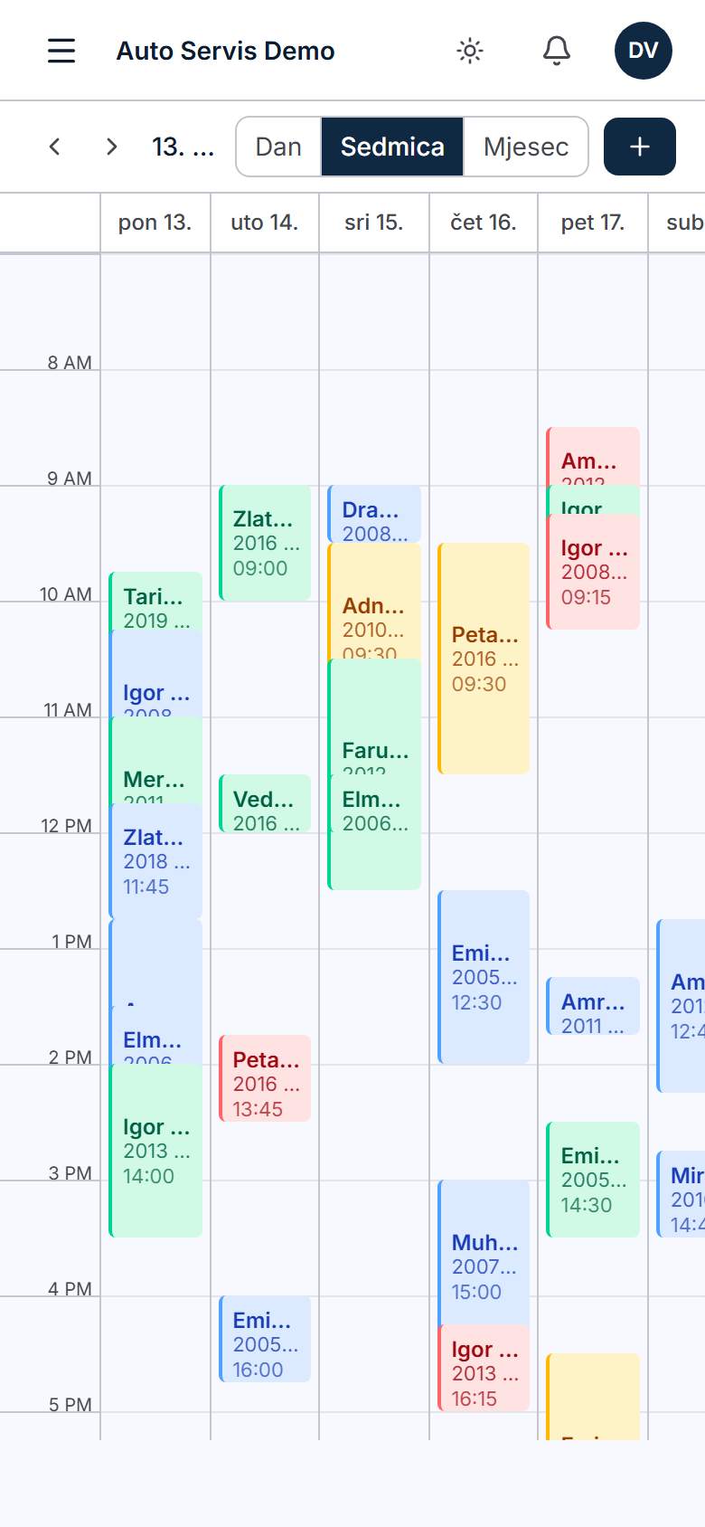 Kalendar termina na telefonu